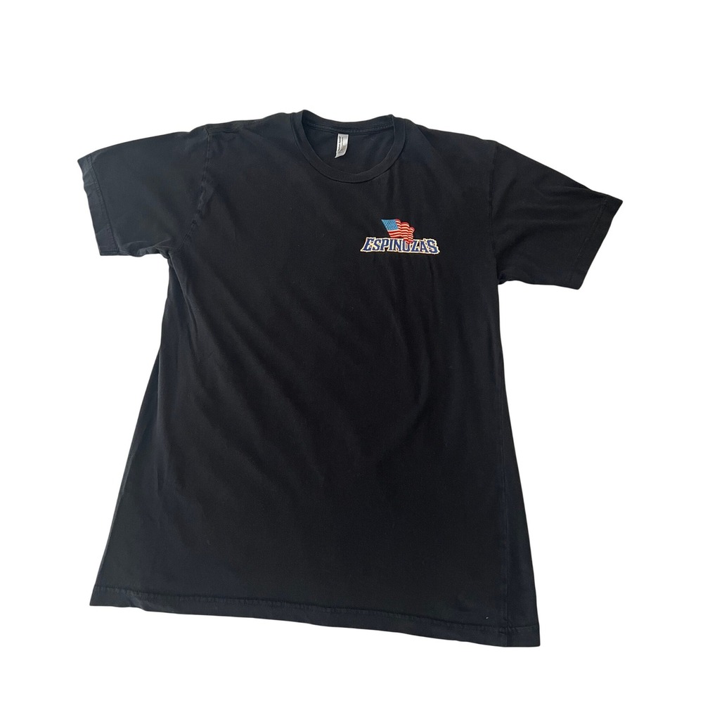Espinozas Leather Co Motorcycle Pinup Graphic T-Shirt Mens Large Black (0975)